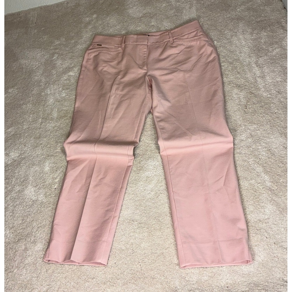 Anne Klein Pink Trousers - 10- Straight Leg Stretch Business Casual Preppy